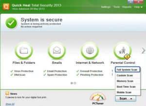quickheal-total-security-full-system-scan