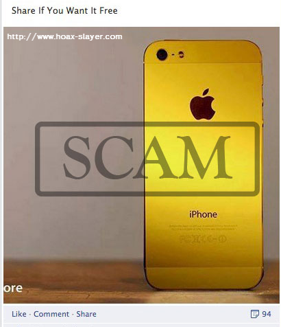 iphone 6 Facebook scam