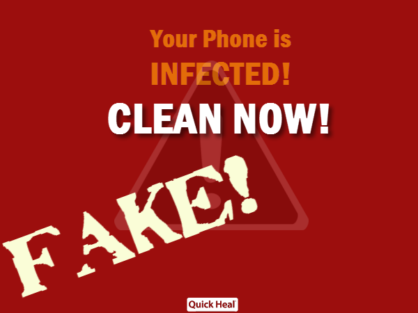 Fake Virus Alert on Mobile Device