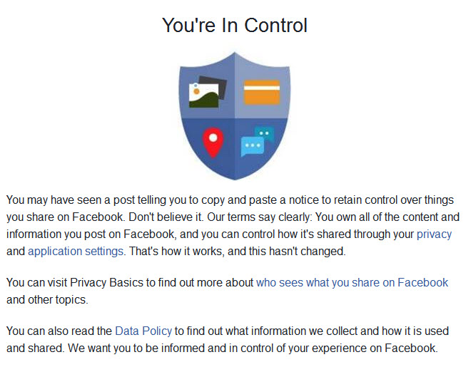 Facebook privacy hoax