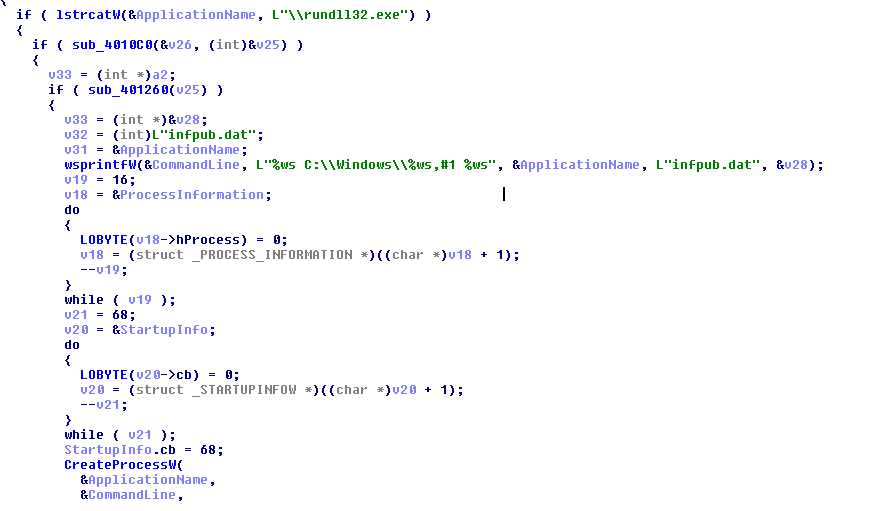 Fig 2. Infpub.dat creation code snippet