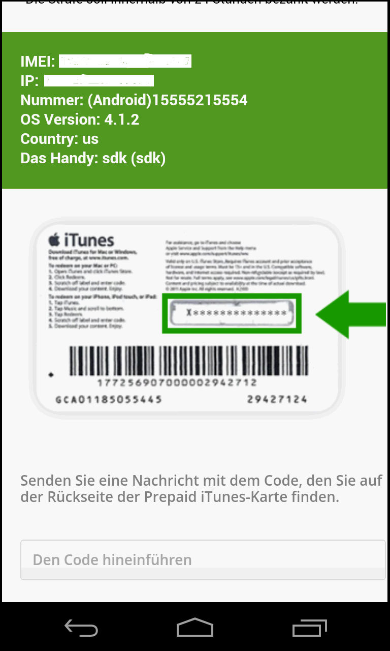 Android ransomware demands iTunes gift cards as a ransom