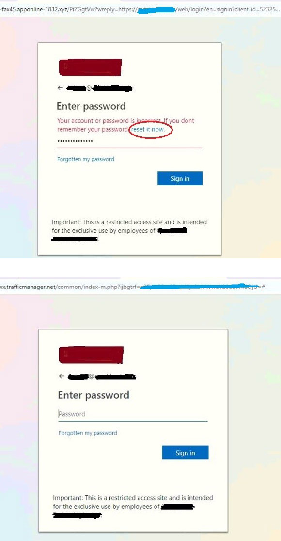 Fig.5 - Password reset page