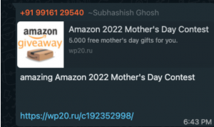 WhatsApp Mother's Day Scam