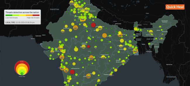 cyber threat weather map india